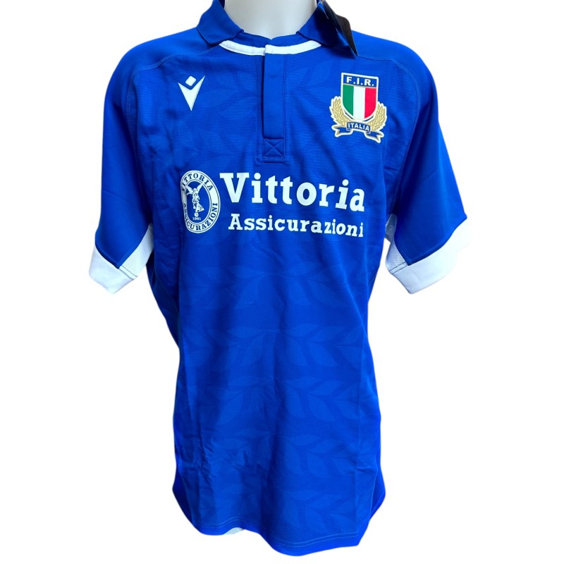 Italy's Rugby Official Shirt, 2023/24 - Signed by the Team