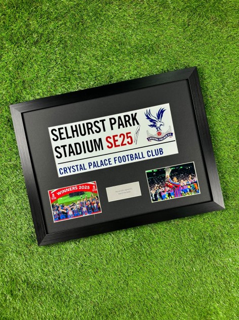 Daichi Kamada Signed Crystal Palace Football Road Sign