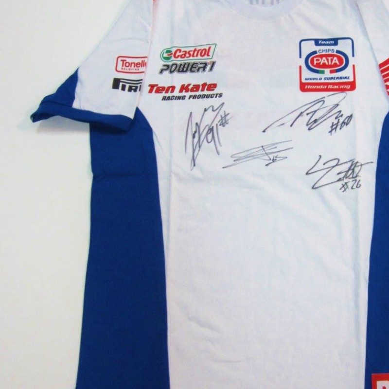 Team Pata Honda SBK T-shirt signed by the riders