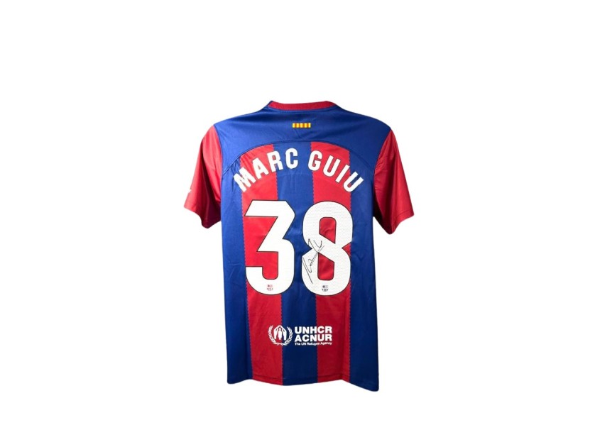 Marc Guiu's FC Barcelona 2023/24 Signed Replica Shirt