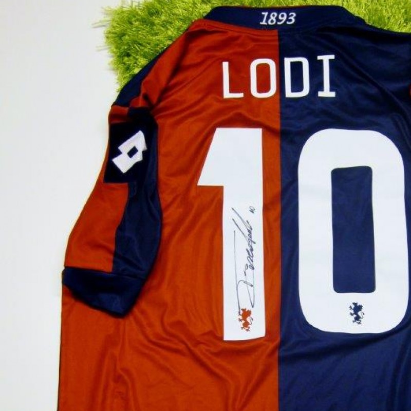 Genoa match issued shirt, Lodi, Serie A 2013/2014 - signed