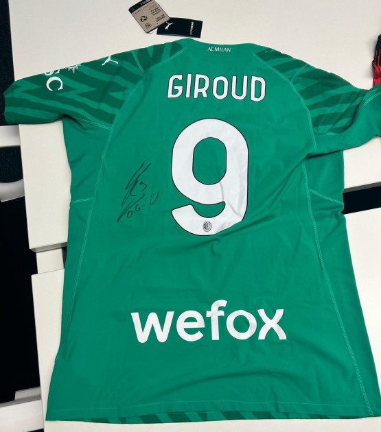 Maglia ufficiale Giroud Milan, 2022/24 - Autografata