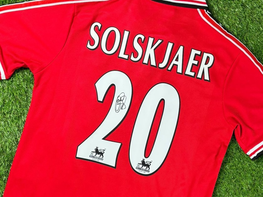 Ole Gunnar Solskjaer Signed Manchester United 1999 Home Football Shirt COA