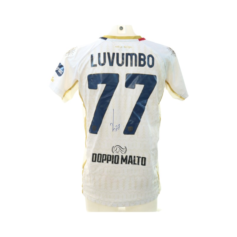 Luvumbo's Signed Unwashed Shirt, Genoa vs Cagliari 2024