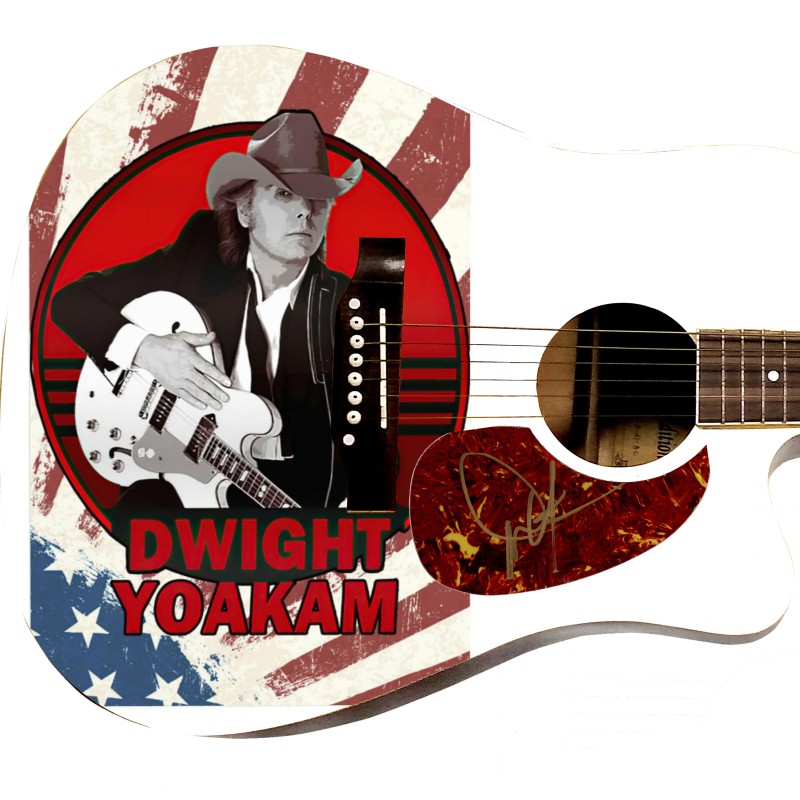 Battipenna chitarra acustica personalizzata Signature Edition - Autografato da Dwight Yoakam