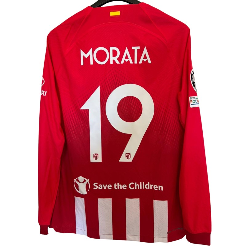 Morata's Atletico Madrid Match-Issued Shirt, UCL 2023/24