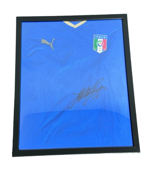 Framed Official Italy Shirt, 2007 - Signed by Alessandro Del Piero