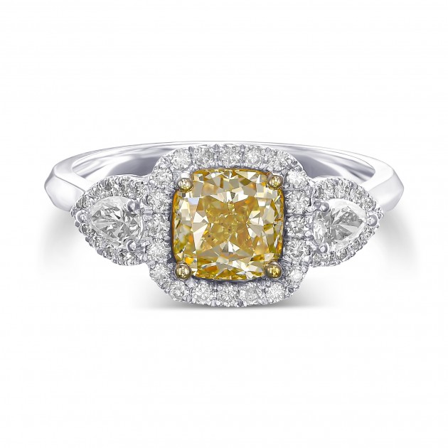 2.10 CTW Carat Fancy Diamond Legacy 18K White Gold Ring