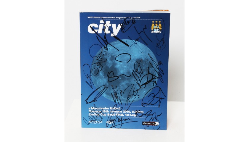 Manchester City FC vs Manchester United FC 2010 - Squad Signed Brochure