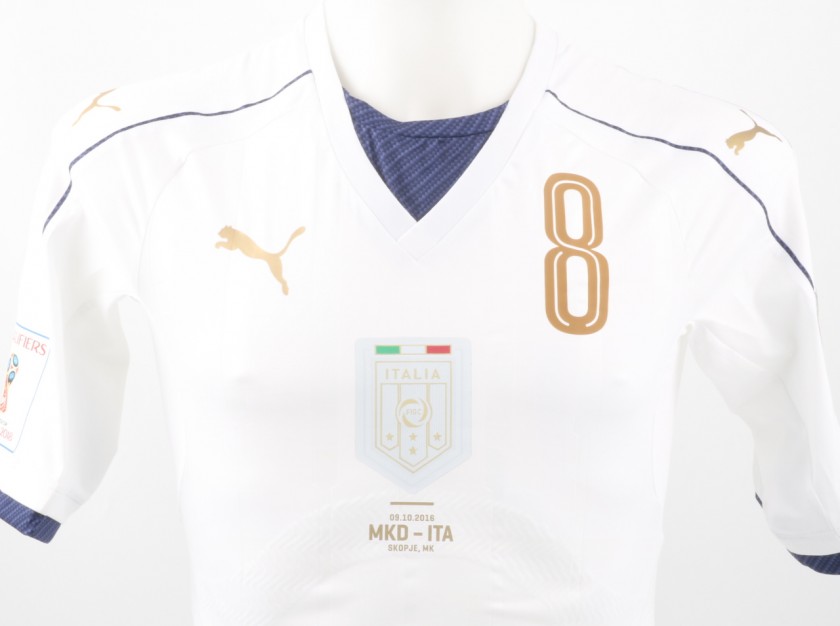 Florenzi issued/worn shirt, Macedonia-Italy 09/10/2016