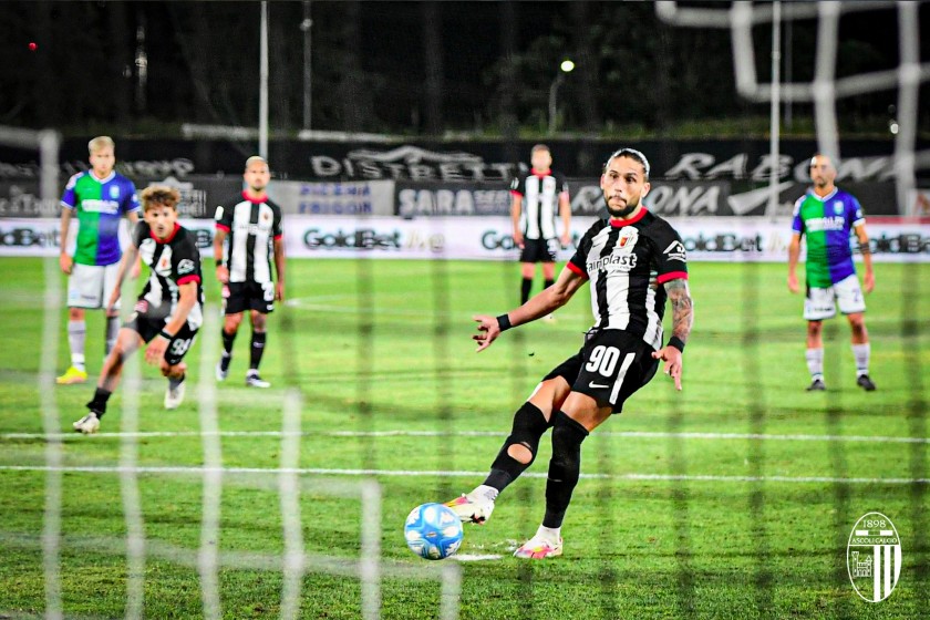 Pedro Mendes' Unwashed Signed Shirt, Ascoli vs Feralpisalo 2023