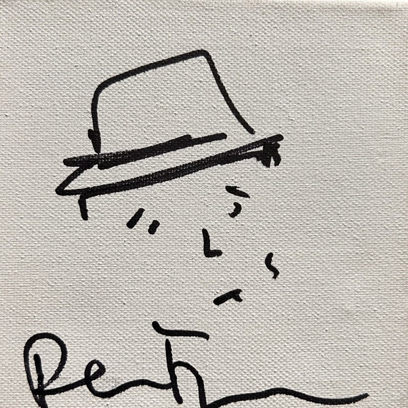 Pete Doherty of The Libertines Signed and Illustrated Canvas