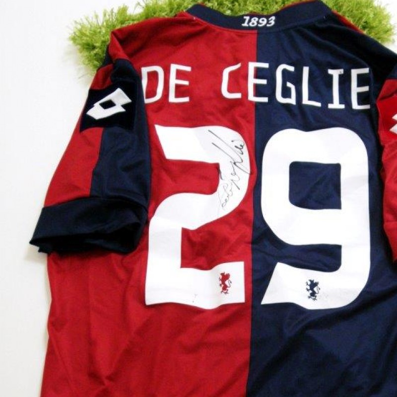 Genoa match worn shirt, De Ceglie, Serie A 2013/2014 - signed