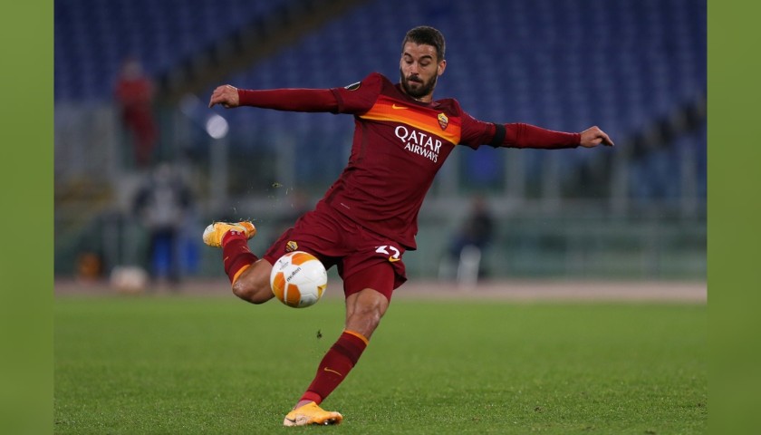 Spinazzola's Roma Match-Issued Signed Shirt, EL 2020/21