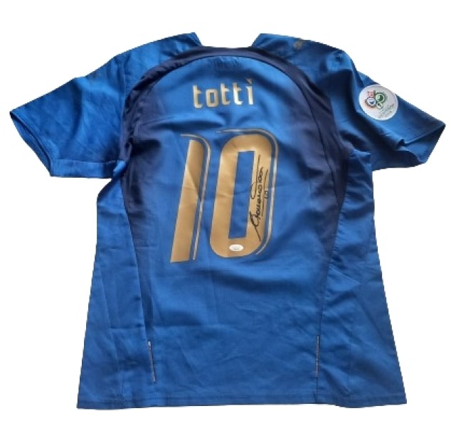 Totti Official Italy Signed Shirt, WC 2006