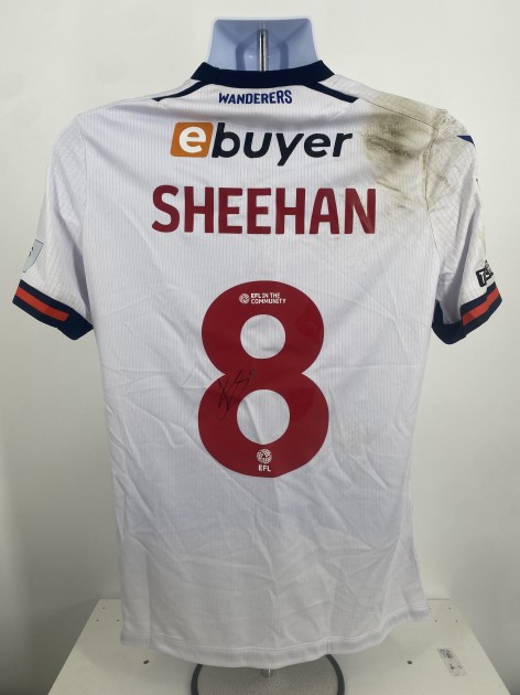 Josh Sheehan's Bolton Wanderers Signed Match Worn Shirt, vs Mansfield 