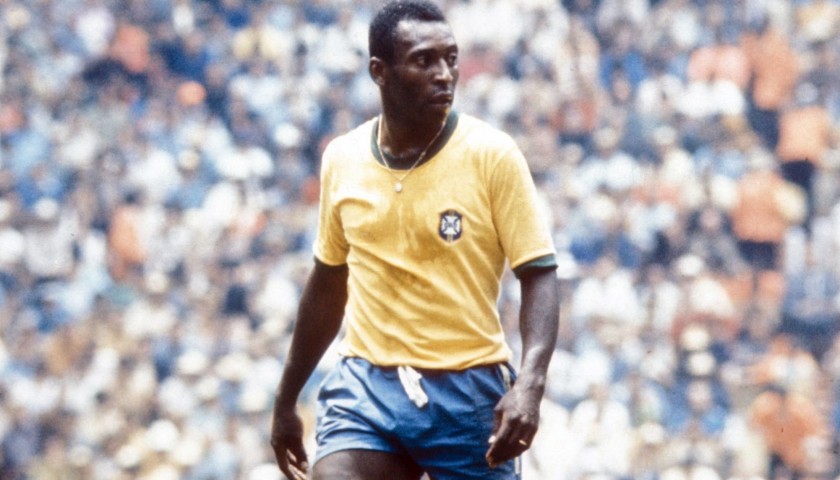 Brazil Retro Football Shirt, 1970 - Signed by Pele