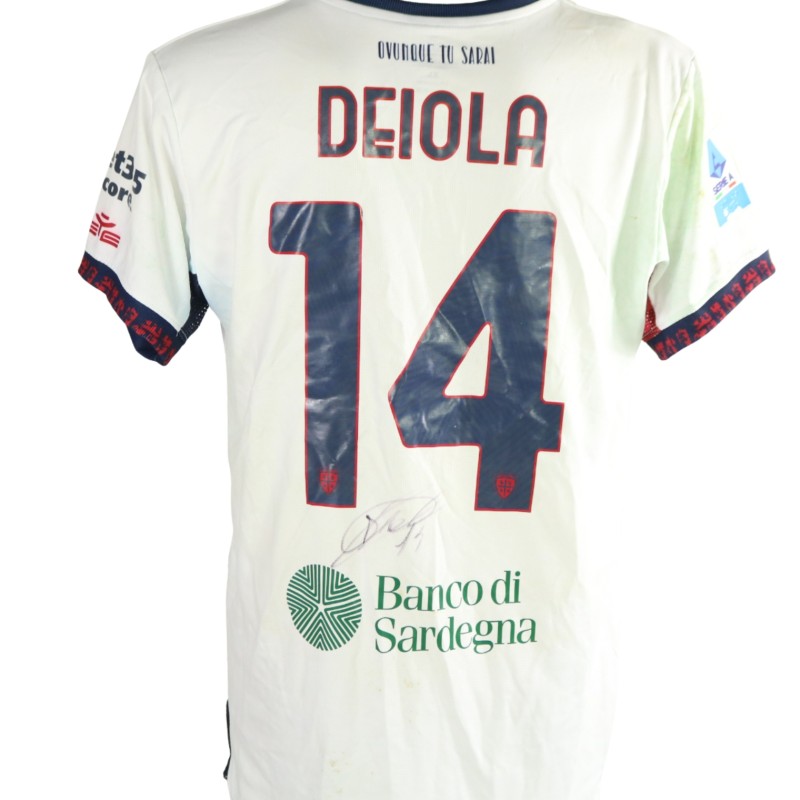Maglia Deiola Unwashed Sassuolo vs Cagliari, 2026 - Autografata