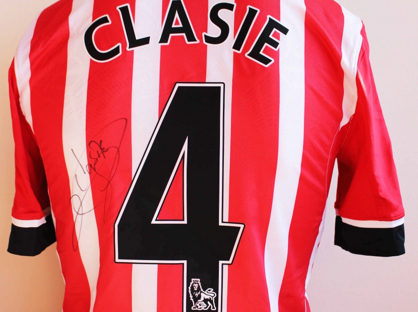 Jordy Clasie's Match Worn and Signed Southampton FC Poppy Shirt from 16/17