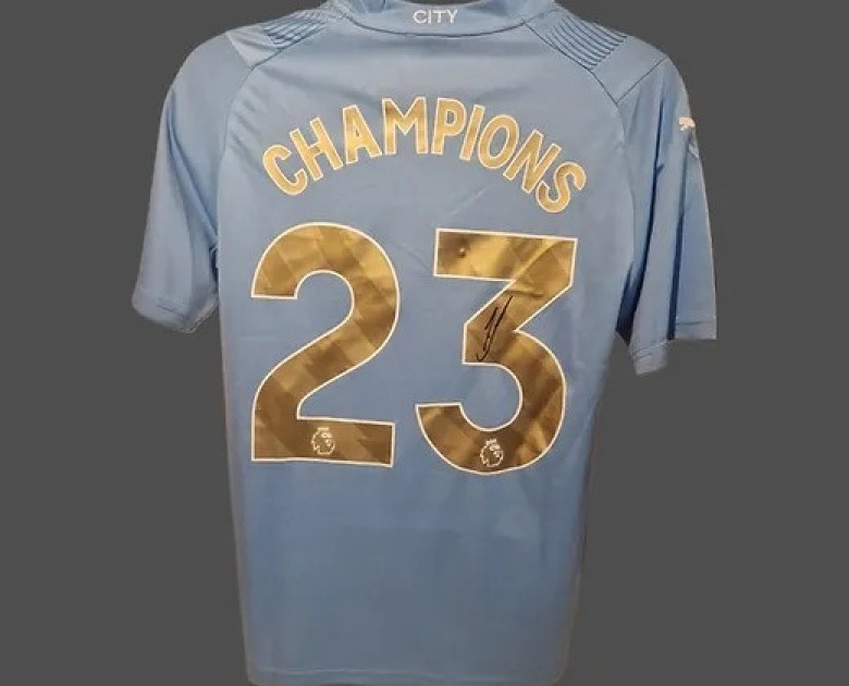 Kevin De Bruyne's Manchester City 2023/24 Champions Signed Official Shirt
