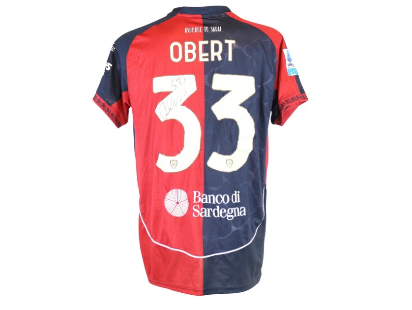 Maglia Preparata Obert Cagliari vs Pisa, 2025 - Autografata