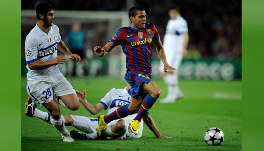 Dani Alves Barcelona Match Shirt, UCL 2009/10
