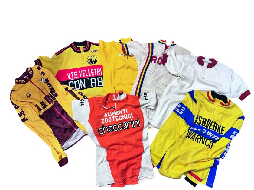 Collection of Seven Biking Shirts, 1970s