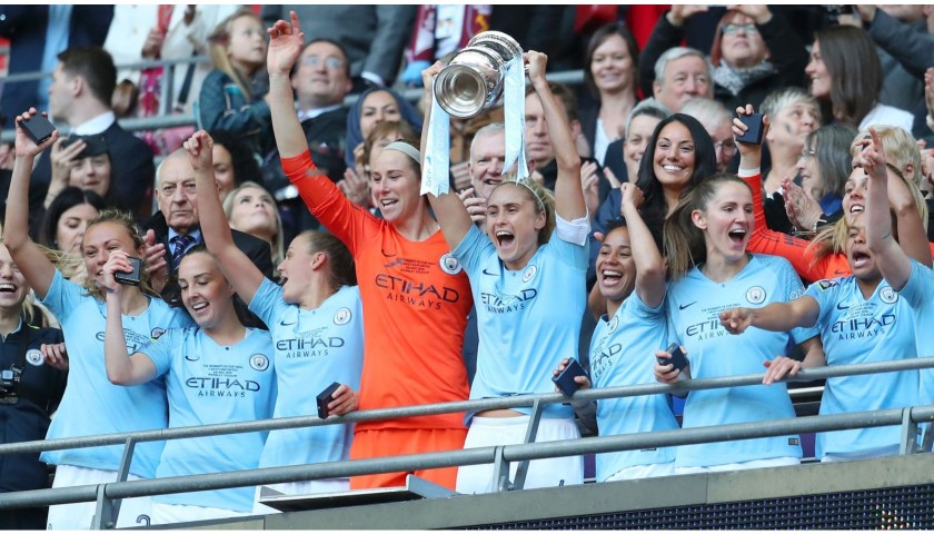Official 2018/19 Manchester City Home Shirt signed by the Women Squad 