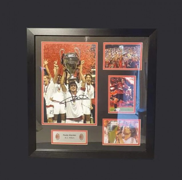 Paolo Maldini's Signed Photo Display