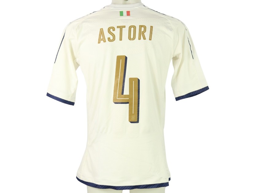 Maglia gara Astori, Italia vs Francia 2016