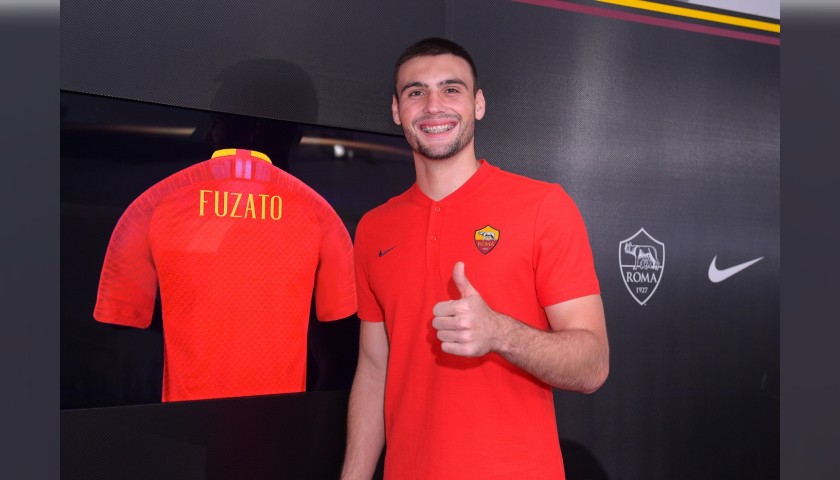 Fuzato's Worn and Signed Shirt, Roma-Genoa 2018