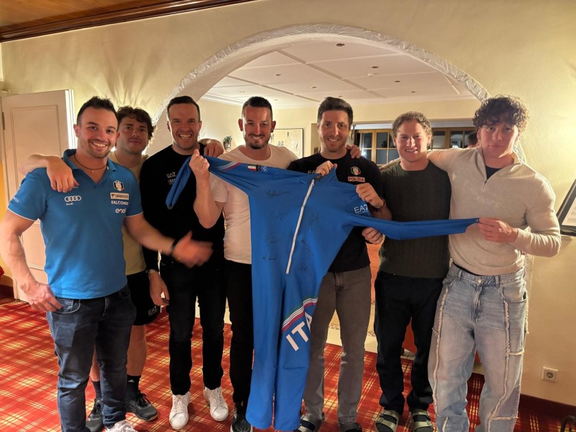 Milano Cortina 2026 Olympics Ski Suit – Signed by the Italian Men's Alpine Downhill Team