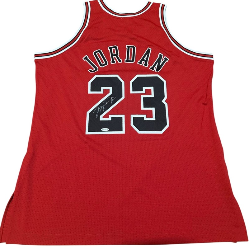 Canotta Michael Jordan Chicago Bulls NBA Finals, 1997/98 - Autografata con COA Upper Deck