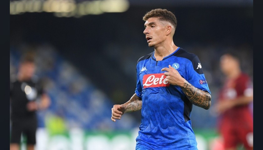 Di Lorenzo's Napoli Match Worn and Signed Shirt, UCL 2019/20