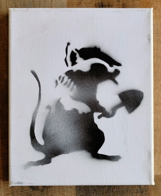 Dismaland Souvenir 'Street Rat' Canvas by Banksy (after)