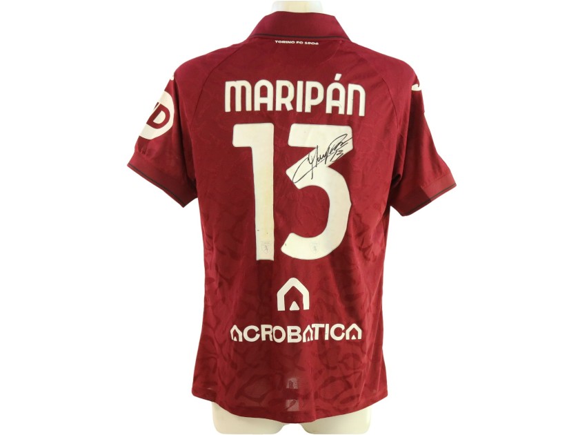 Maripan's Signed Unwashed Shirt, Torino vs Napoli 2025 - Special Patch Gigi Meroni “La Farfalla Granata”