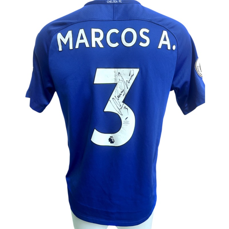 Marcos Alonso Mendoza's Chelsea Signed Replica Shirt, 2017/18