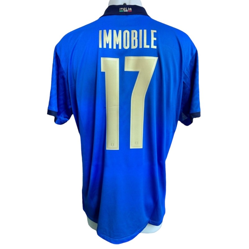 Immobile's Issued Shirt, Italy vs England Final Euro 2020