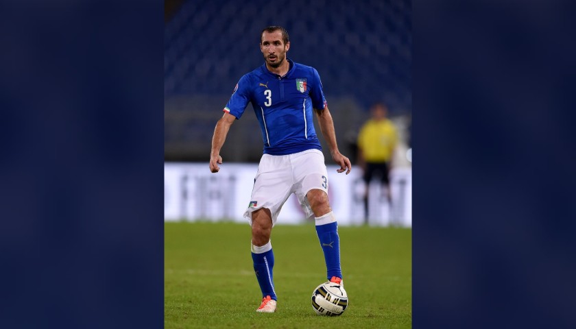 Chiellini's Italy Match Shirt, Euro 2016