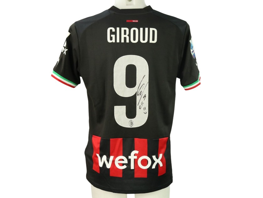 Giroud Official Milan Signed Shirt