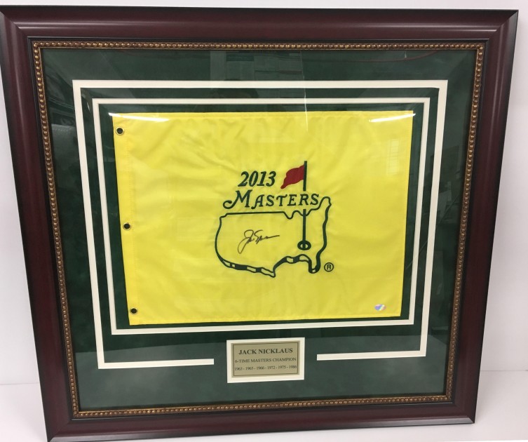 Jack Nicklaus Hand-Signed Masters Flag