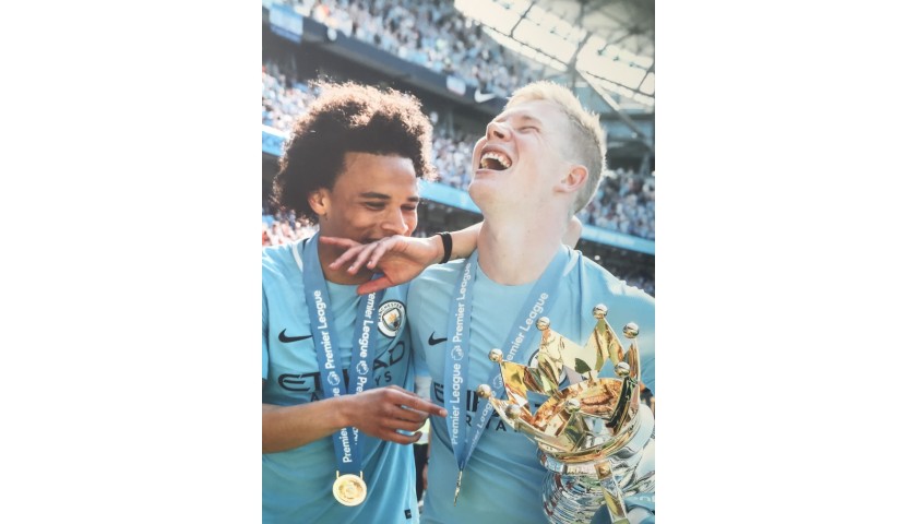 Manchester City's Kevin De Bruyne & Leroy Sane Unique Picture