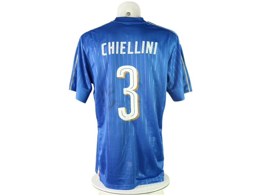 Chiellini's Italy SIgned Issued Shirt, 2016