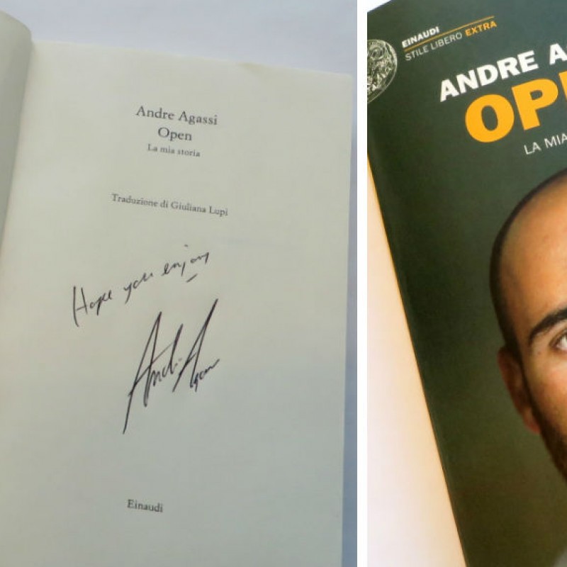 Libro autografato di Andre Agassi