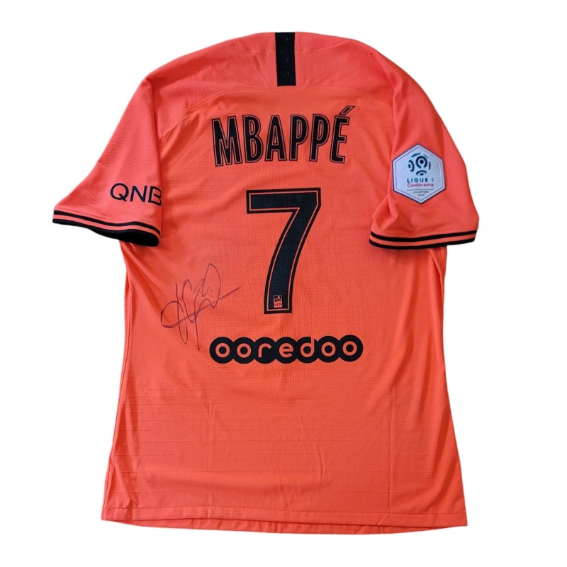 Mbappe's Saint-Etienne vs PSG Match-Issued Signed Shirt, 2019