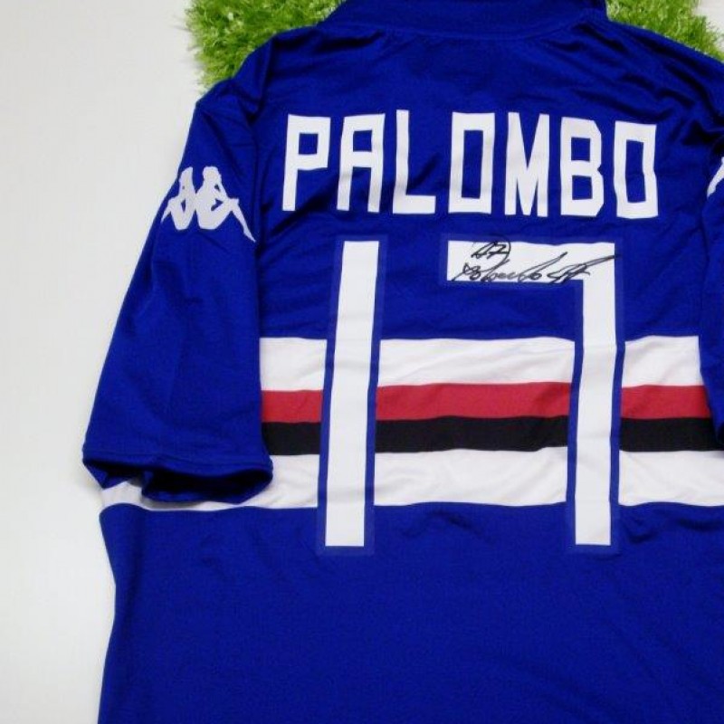 Sampdoria match worn shirt by Angelo Palombo, Serie A 2013/2014 - signed