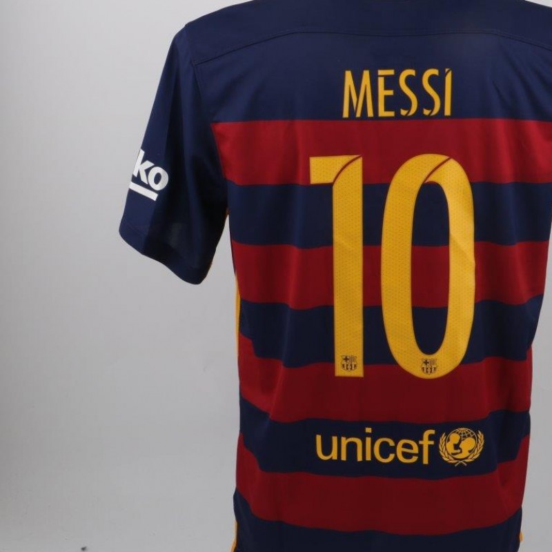 Maglia ufficiale Messi Barcellona, Liga 2015/2016 - autografata