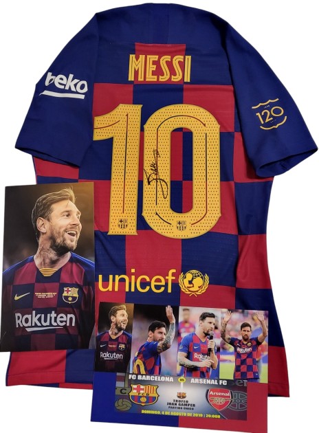 Maglia Preparata Messi Barcellona vs Arsenal, 2019 - Autografata