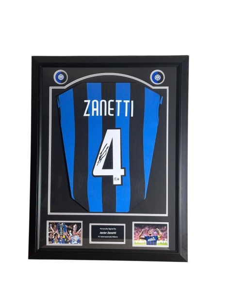 Javier Zanetti's Inter Milan Signed And Framed Shirt