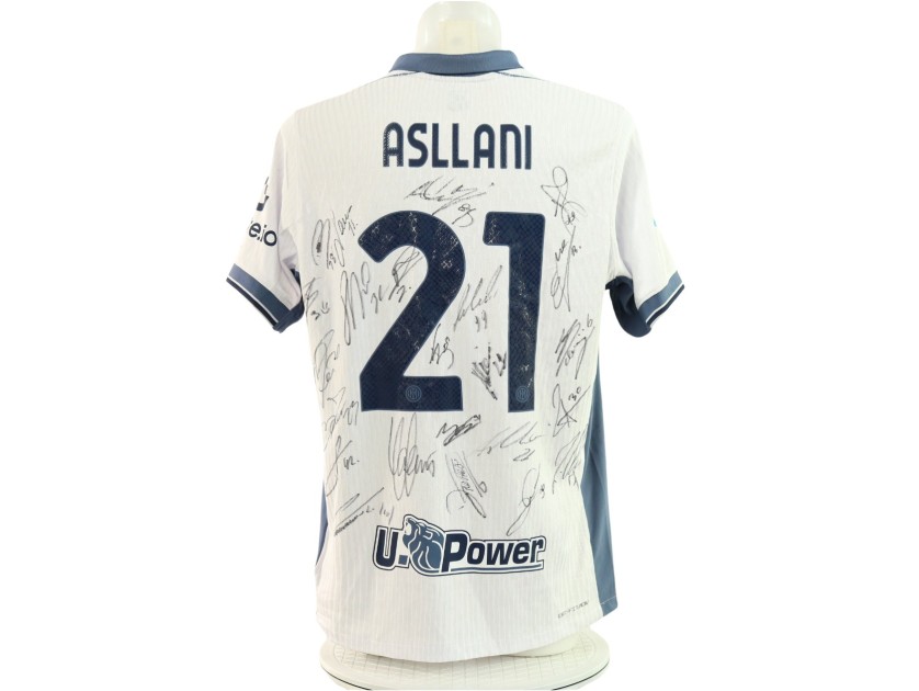 Asllani's Inter Official Shirt, 2024/25 - Signed by the Team